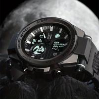 Reloj De Pulsera Digital De Lujo Para Negocios Con Calendario Para Hombres Reloj Analógico-Digital De Moda Y Casual Sin Resistencia Al Agua - details 0