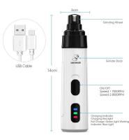 Cortauñas Para Perros Y Gatos Recargable USB Silencioso Y Sin Dolor Herramientas De Peluquería Para Uñas De Pies De Mascotas - details 8