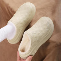 Zapatillas De Algodón Para Hombre Invierno Impermeables Con Peluche Interior Y Exterior Casuales Adecuadas Para El Hogar Y Exteriores Mantienen Calientes Medias Mitad Zapatos Plana Unisex - details 17