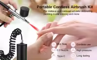 Mini Pintura de Aerógrafo Portátil Pistola de Aerógrafo para Uñas Arte - details 1