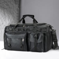 Bolsa De Viaje PU Para Hombres Y Mujeres Bolsa De Gimnasio Deportiva De Senderismo Exterior Con Zapatillas Gran Capacidad Separador Seco Y Humedo Para Yoga Y Fitness - details 4