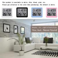 Termómetro Y Higrómetro Digital Ultrafino Para El Hogar Con Pantalla LCD Reloj De Pared Sensor De Temperatura Y Humedad Térmica - details 11