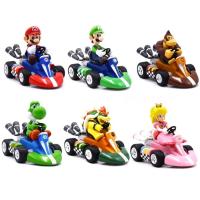 Coche De Acción Mario Luigi Yoshi Princesa Peach Donkey Kong Toad Bowser Koopa Kart Figura De PVC Juguete Divertido Para Coleccionistas - details 11