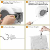 Tendedero retrácthil, 13m, Wandmontage, 2 Leinen, für Badezimmer und Balkon - details 3