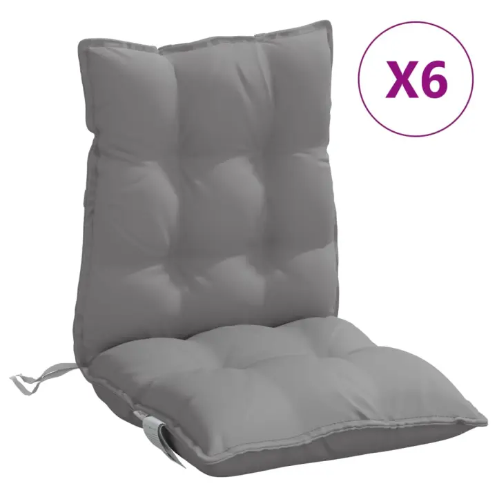 Tela Oxford Gris Fundas para Silla con respaldo Bajo 6 UDS - 1