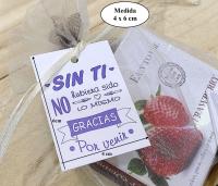 50 tarjetas de agradecimiento para detalles de invitados de boda comuniones bautizo tarjetas kraft blancas con mensaje Sin ti no hubiera sido lo mismo Gracias por venir medida de 4 x 6 cm - details 3
