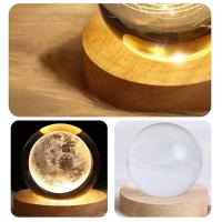 Lámpara De Noche Galaxia Planetaria 3D Cristal Ball Iluminación Decorativa Para El Hogar Regalos Maravillosos Forma Redonda Incluye Bombilla - details 10