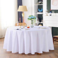Mantel Redondo Blanco De Seda Para Bodas Y Fiestas Decoración De Mesa Hotelera Y Cumpleaños Mantel De Color Sólido Impermeable Y Antiaceite Para Comedor - details 5