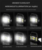 Linterna Táctica Recargable Solar LED Con Cobertura COB Zoomable Impermeable Luz Para Camping Y Recarga De Móvil - details 6