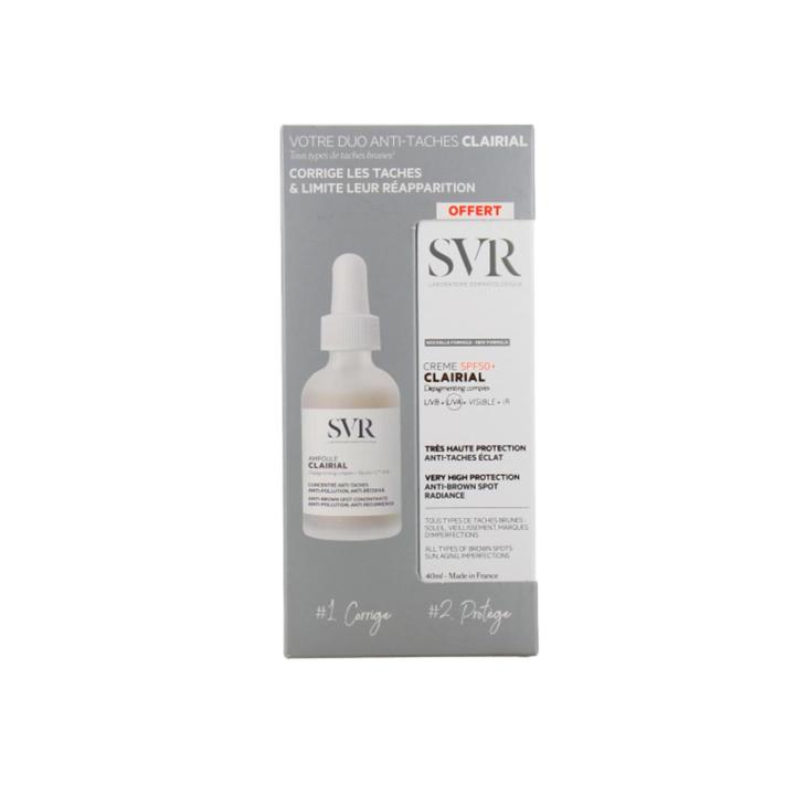 SVR Dúo Unificador Clairial Ampoule Clairial 30ml + Crema SPF50+ Clairial 40ml — oferta en Miravia