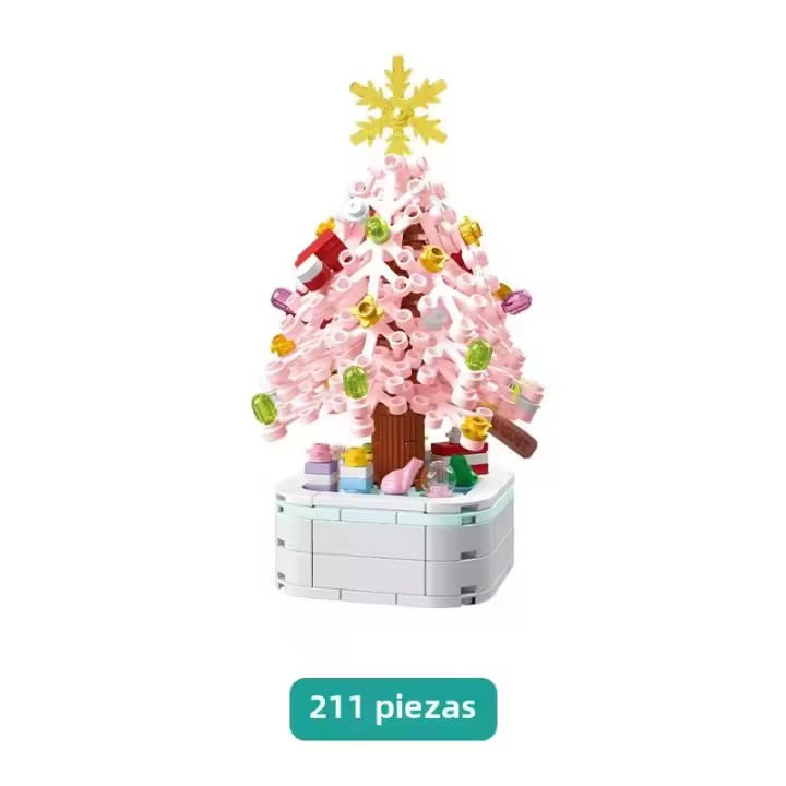 Árbol De Navidad DIY Mini En Bloques Constructibles Juguete Para Niños Decoración De Escritorio Regalo De Navidad Para Niñas Y Niños - 1