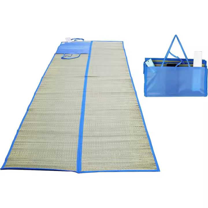 Alfombra de Playa Esterilla Playa, Manta de Picnic con asa de Transporte y Compartimento para Guardar Libro, Gafas de Sol, Crema Solar, Ideal para Playa, Piscina o Jardin 170x60cm. - 1