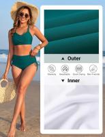 Bikinis Mujer Conjuntos de Bikini Push Up Cuello en V Traje de Baño de Dos Piezas Conjunto Bañador Control de Vientre de Cintura Alta Bikini - details 3