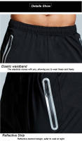 Pantalones De Correr Para Hombre Secado Rápido Deporte Al Aire Libre Con Bandas Reflectantes Pantalones De Gimnasio Para Pesca Senderismo Talla Verdadera - details 10