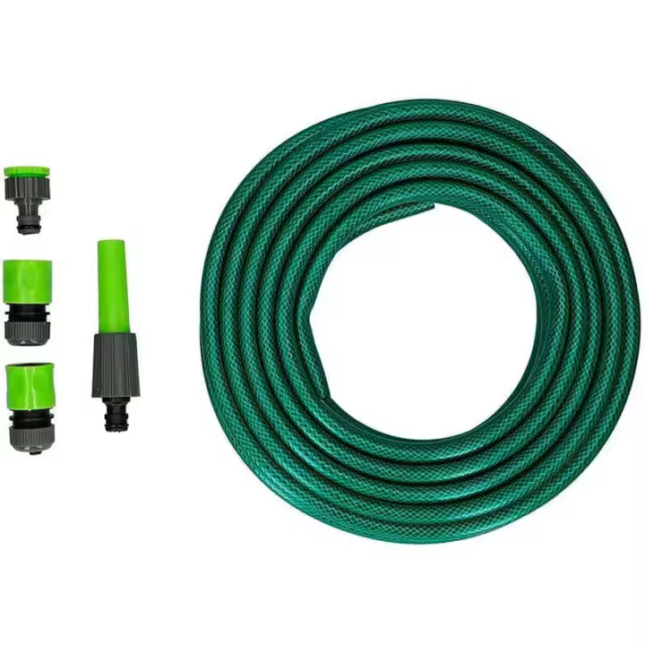 Edco Manguera Kinzo Flexible con 4 Adaptadores para Jardín Verde 15m - 1