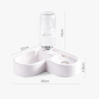 Tazón Automático Para Perros Y Gatos Capacidad Grande Dispensador De Agua Y Alimento Para Mascotas Pequeñas Y Grandes Forma Cuadrada Material Plástico - details 2