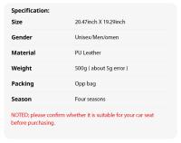 Nueva Funda De Asiento Delantero Para Coche En Cuero PU Almohadilla De Silla Protectora Universal Accesorios De Auto - details 1