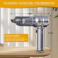 Aspirador de coche, 16000Pa Aspirador de mano de alta potencia, Aspirador de coche portátil inalámbrico, 3 velocidades, 11 accesorios 4 en 1 Mini Aspirador para coche Casa Oficina - details 4