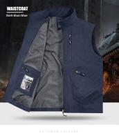 Chaleco Casual Para Hombre Con Cuello Erguido Y Multi-Moneda Cargo Hombro Adecuado Para Pesca Al Aire Libre Y Exterior Talla Grande - details 13