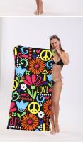 Toalla De Playa Absorbente Y Secado Rápido Microfibra Toalla De Yoga Deportiva Para Natación Tamaño 70x140CM Impresión De Playa - details 13