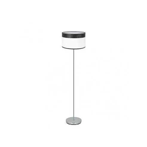 Lámpara de Pie Cloe FABRILAMP Cromo/Blanca-Madera Negra 162x40x40 Cm - 1