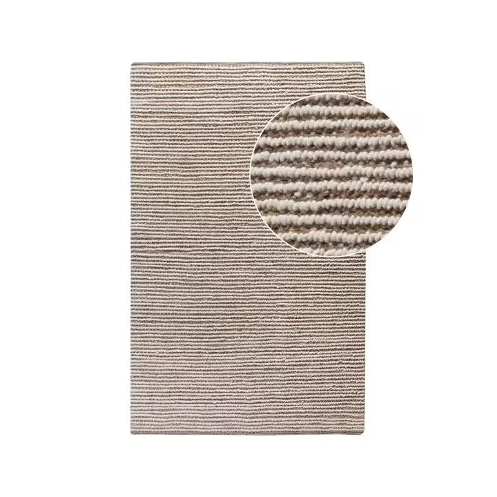 Alfombra Rectangular Avadi, Lana, Marrón, 230x160x1 cm - 1