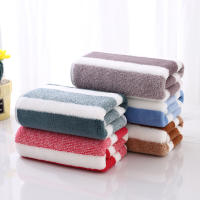Juego De Toallas De Baño Con Patrón Rayado Toalla De Rostro Suave Absorbente Y Secado Rápido Para El Baño Y El Hogar - details 0