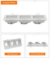 Lámpara De Punto De Luz LED Recubrimiento Blanco Negro Soporte De Bombilla GU10 Foco MR16 Ajustable Comercial Instalación En Fosa - details 11