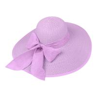 Sombrero De Paja Para Mujer Con Lazo Amplio Y Plegable Protección Solar De Playa Estilo Panama Casual Unisex Tamaño Adulto - details 1