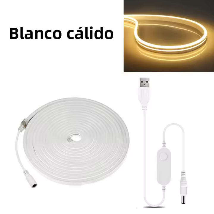 Tira De Luces LED Neón 5V USB Flexible Y Impermeable Con Control WiFi Tuya Alexa Para Decoración De Habitaciones Y Retroiluminación - 1