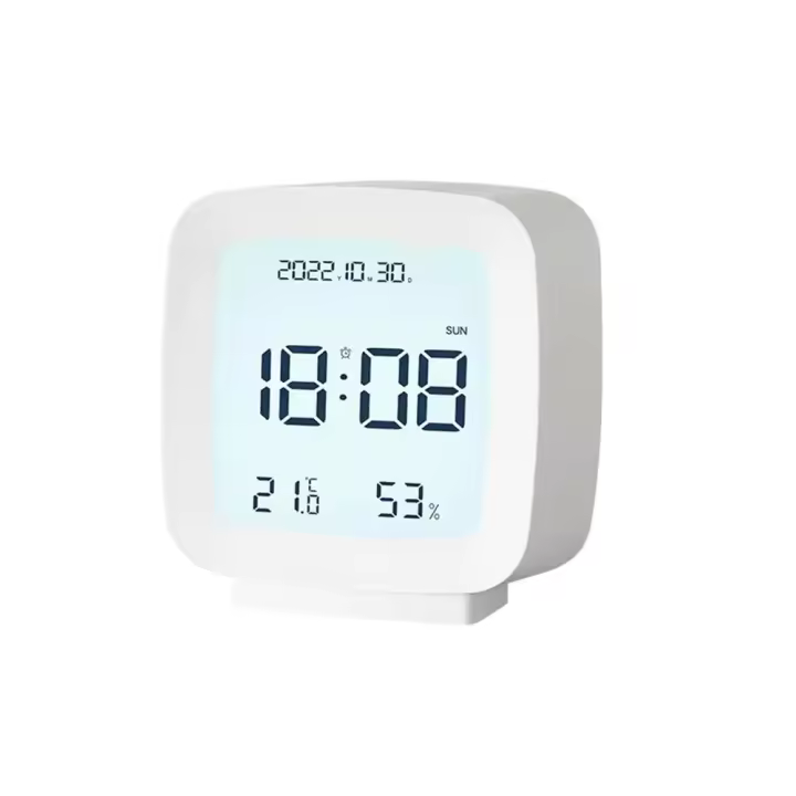 Rosa Eterna Monitor electrónico Digital de temperatura de humedad para el hogar, Pantalla de oficina, decoración de dormitorio, despertador, Hora - 1