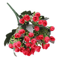 Bouquet De 36 Cabezas De Flores Artificiales Rosa En Buda Decoración De Boda Para Fiesta Festiva Y Decoración Del Hogar - details 4