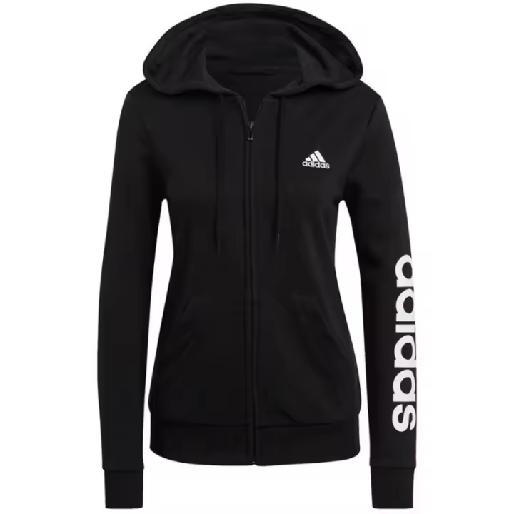 Adidas Essentials Linear Full-Zip Hoodie W GL0791 – Sudadera con cremallera completa y diseño minimalista, ideal para entrenamientos ligeros o para un look deportivo diario. - 1