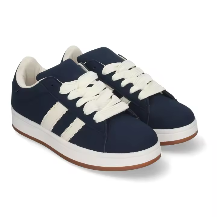 PuntoSalao Zapatillas planas cómodas estilo casual para mujer color marino YY-10F - 1