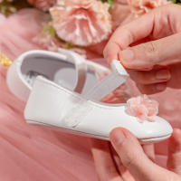 Zapatos De Princesa Para Bebés Nuevos Niñas Con Lazo Tiesa Suela Antideslizante Bajo La Boca Suave Casual Para Niñas 0-18M - details 5