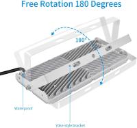 100W LED reflector 8000lm luz de seguridad impermeable IP66 6500K blanco frío, proyector LED al aire libre para alumbrado público, garaje, pasillo, jardín - details 3