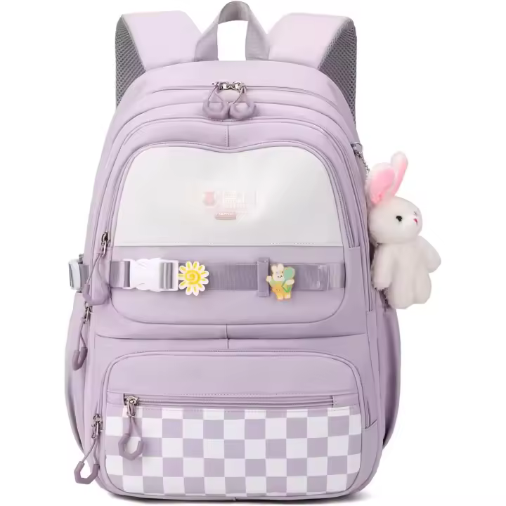 Mochila Escolar Niña Teenager, Mochilas Infantil Informal Gran Capacidad, Bonita Mochila de Viaje Impermeable para Niñas de 10 12 14 16 años,Adapta para Ponarla en Carro, L - 1