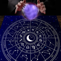Mantel De Taro Con Doce Constelaciones Y Cielo Estrellado 1pc Decoración De Juego De Tarot Estilo Moderno Poliéster 100% - details 23