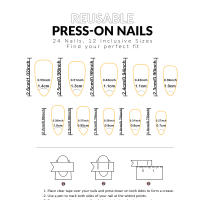 24PCS Uñas Postizas RTAUG Estilo Stiletto Con Largos Bowknot Negro Y Plateado Dissimétricas Cubiertas De Polvo Conjunto De Uñas Falsas Para Fiesta Y Verano - details 1