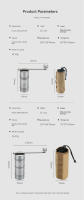 CAMPINGMOON Molino De Café Manual Para Acampar Resistentes Al Agua Plegables Sin Químicos Originales En China Acero Inoxidable - details 2