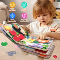 Juguete Educativo Montessori Para Niños Pequeños Tablero Ocupado De Granja Juguete Sensorial Y De Lectura Quieto De Feltro - details 0