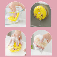 Juego De Esponja Para Lavar Platos Con Ventosa No Esmerilante Donut Set Con Ventosa Drenaje Rápido Cepillo Para Lavar La Cocina - details 14