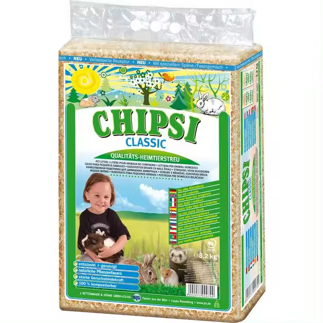 Cat's Best Chipsi Viruta Classic 60 Litros - 3,2 Kilos - 1