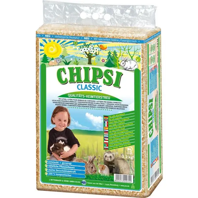 Cat's Best Chipsi Viruta Classic 60 Litros - 3,2 Kilos - 1