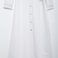 New 2024 RARF Colección Otoño Vestido Midi Estilo Camisa Cuello Abierto Corto Con Cinturón De Moda Europea Y Americana - details 4