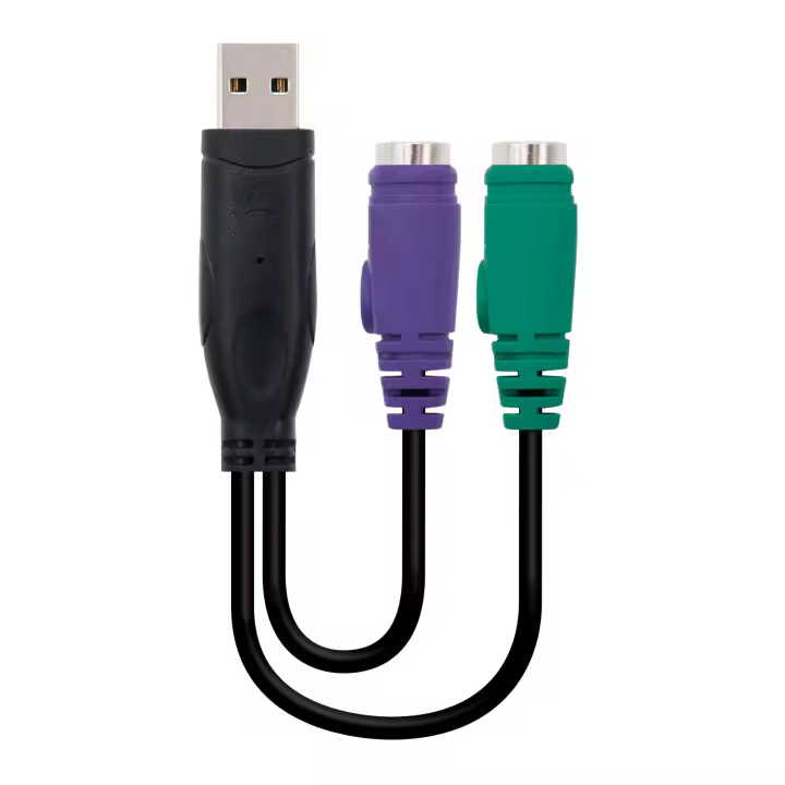 CABLE NC CONV. PS2 A USB 2XPS2 A-M 15CM - 1