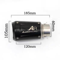 Pipé De Escape Para Motocicleta Universal 60mm En Fibra De Carbono Adecuado Para Carreras Tubo De Escape De Moto CBR600F MT07 Z800 R6 - details 3