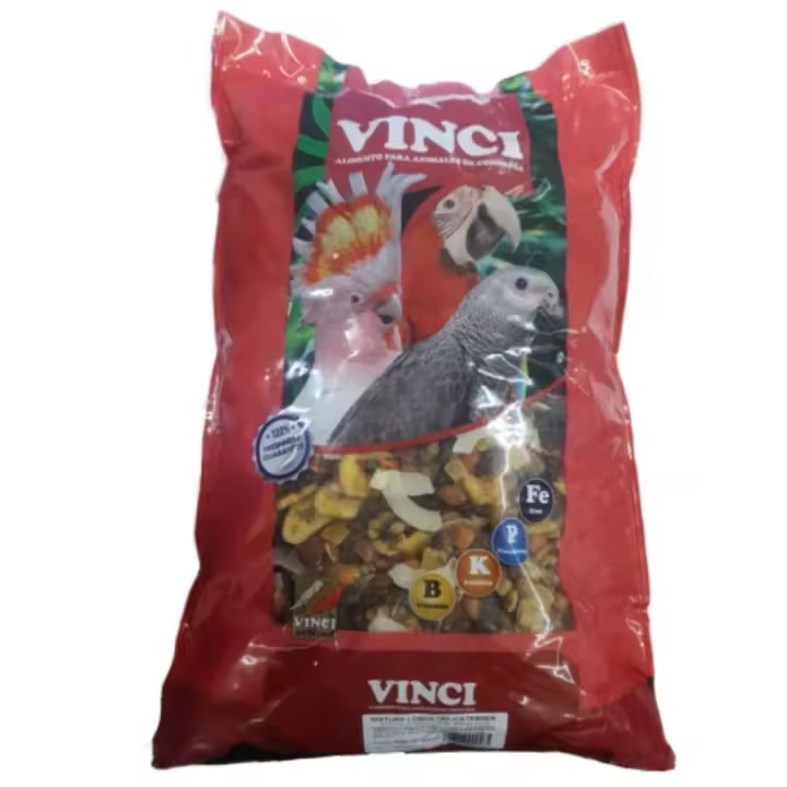 Vinci Delicatessen Mixtura para Loros con frutas deshidratadas. Con frutos deshidratados de calidad, sabor sugestivo y de gran digestibilidad por estas aves. - 1