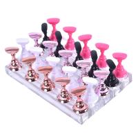 CNKESS 1Set De Tazas De Práctica Para Uñas Falsas Con Soporte De Cristal Y Base De Aleación Herramientas De Manicura Para Arte De Uñas - details 0