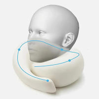 Almohada De Viaje En Forma De Caracol De Espuma De Memoria Soporte Para Cuello Ajustable Portátil Suave Para Descanso Del Mediodía Y Sueño - details 1
